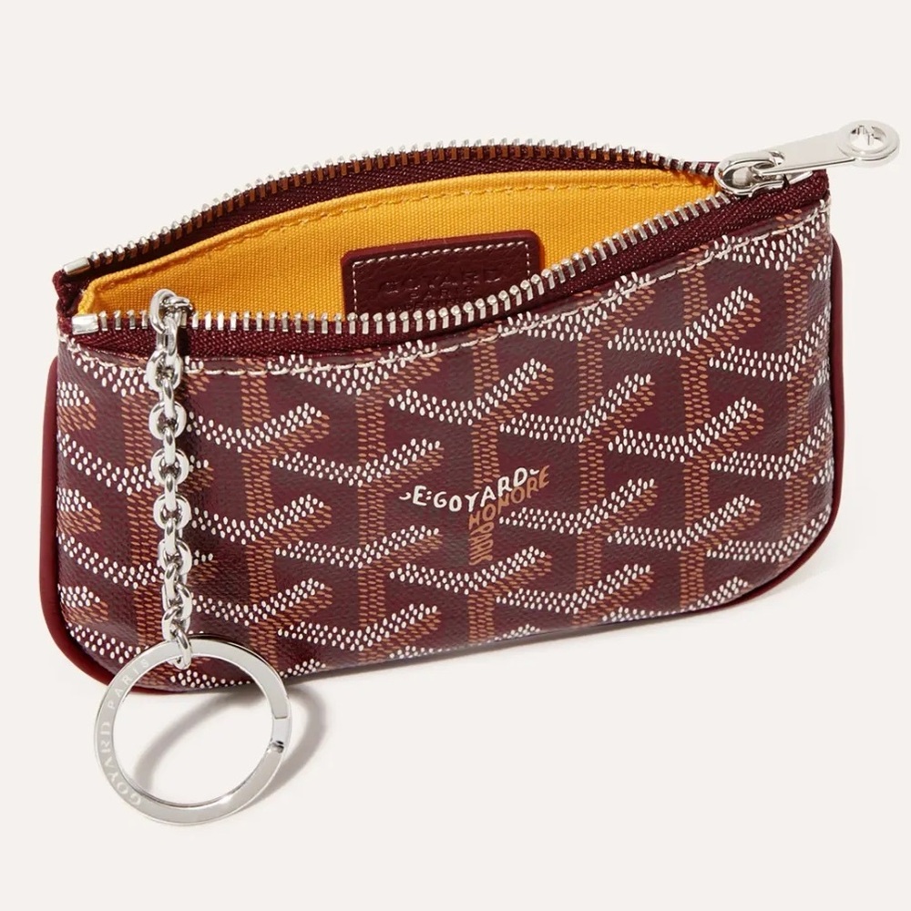 GOYARD NWT Rare Senat Nano Key Pouch Coin Purse Keychain - burgundy - with box